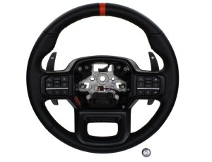 Ford F-150 Raptor Steering Wheel Kit - Ford Racing - Incl. Trim Pieces/Controls/Paddle Shifters - Black - `21-`24